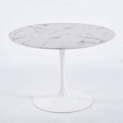 Top Tulip Table, Mid-Century Dining Table - Round Mdf Table Top, Pedestal Dining Table, End Table & Leisure Coffee Table