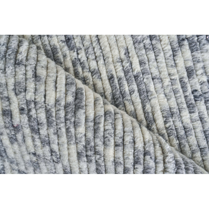 Kaza Wool Striped Area Rug, Rectangle 8' x 10'