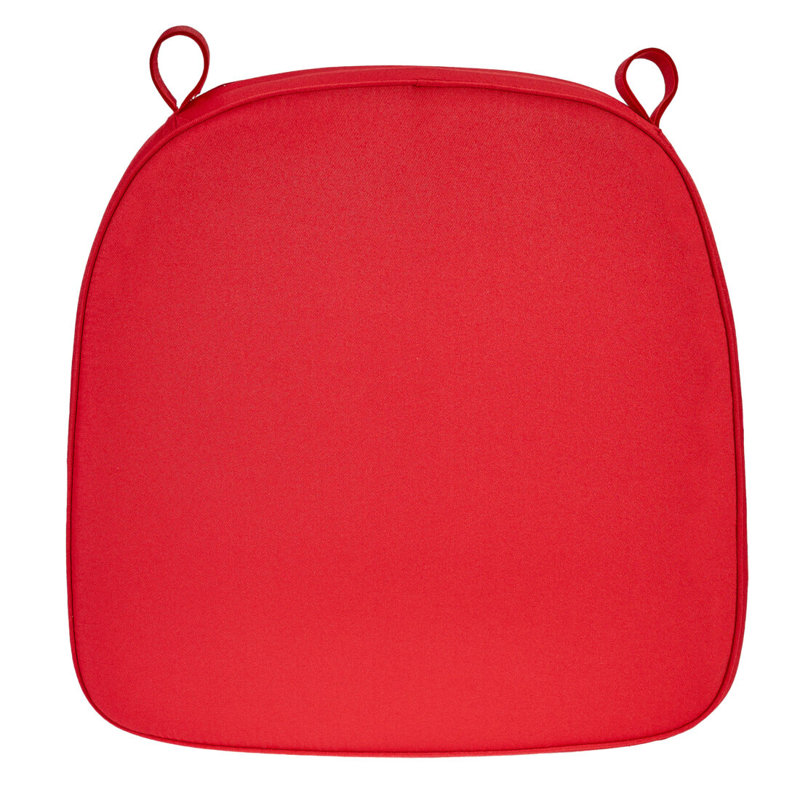 Coussin de chaise argenté de 2 po d'épaisseur Chiavari, Rouge