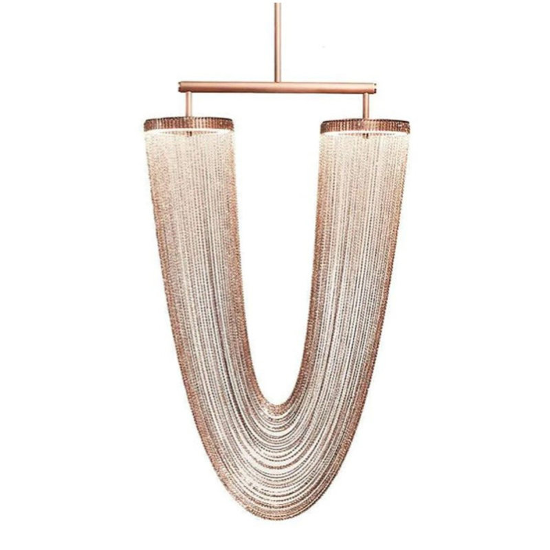 Petit lustre Otero Light, Bronze satiné, 20”” Width x 7" Depth x 102” Height