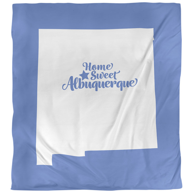 Housse de couette new mexico albuquerque, Bleu, Microfibre