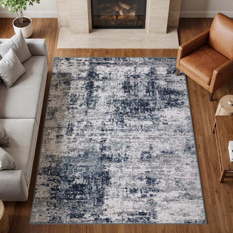 Willington Abstract Indoor Rug, Rectangle 7'10" x 10'