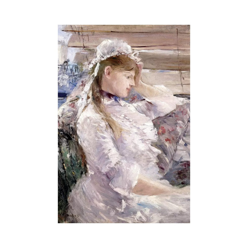 Profile Of A Seated Young Woman by Berthe Morisot - Wrapped Canvas Painting, 66.04 cm H x 45.72 cm W