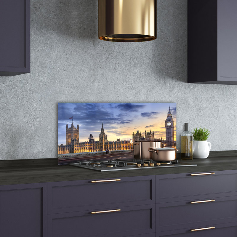 Allamon Yellow - Big Ben London - No Frame Print on Glass