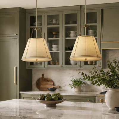 Luminaire suspendu conique blanc Evan pour salle à manger et îlot de cuisine Evan