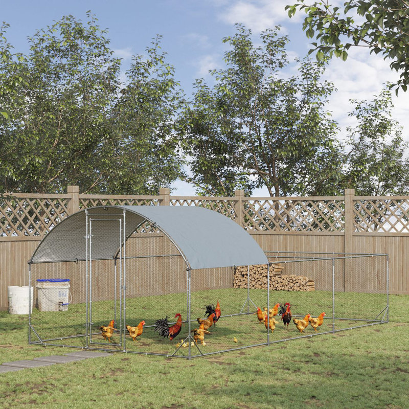 Grand poulailler en métal pour poulets Pawhut