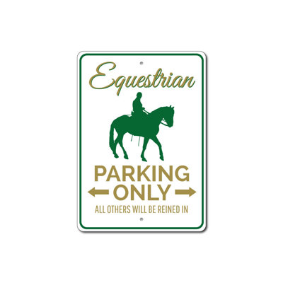 Enseigne équestre en aluminium