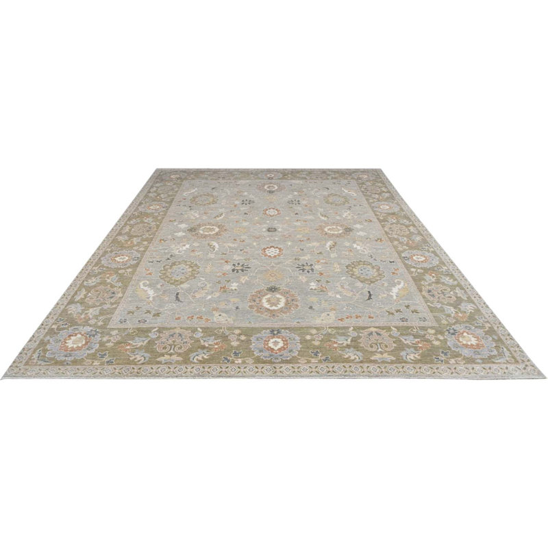 Transitional One-of-a-Kind Rectangle 8' X 9'11" Hand Knotted Area Rug