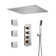 AquaRhapsody 3 Functions Thermostatic Shower System with 3 Body Jets and Rough-in Valve