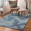 Tapis décoratif bleu/beige Touffeté à la main à motif abstrait LaVonne-1833811244