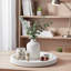 White Round Wooden Decor Tray, For Home Coffee Table