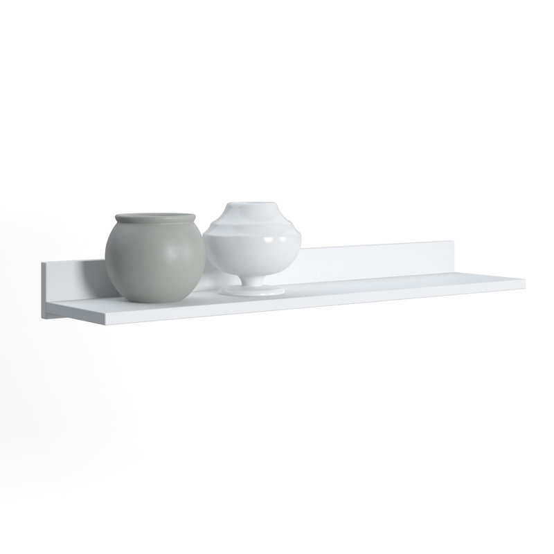 Vega Floating Wall Shelf Unit, Bookshelf Wall Decorative Shelves, 90 x 21 x 9 cm, White