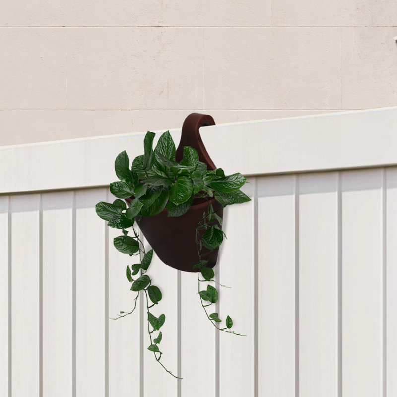 Voicu Railing Planter, Brown, 1