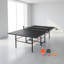 Ensemble de table de ping-pong portable pliable de 9 pi de taille moyenne pour l'intérieur avec filet, raquettes et balles-124241960-124241965