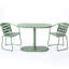 Patio bistro - fer, finition bleu sarcelle mat, complément à la cour, 2 chaises et table de jardin élégantes en fer, sarcelle, ovale pour-966221299