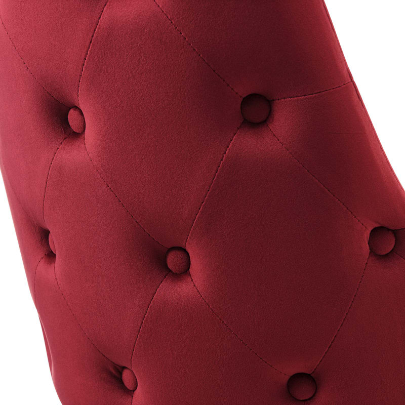 Adorn Button-Tufted Velvet Dining Chair, Marone