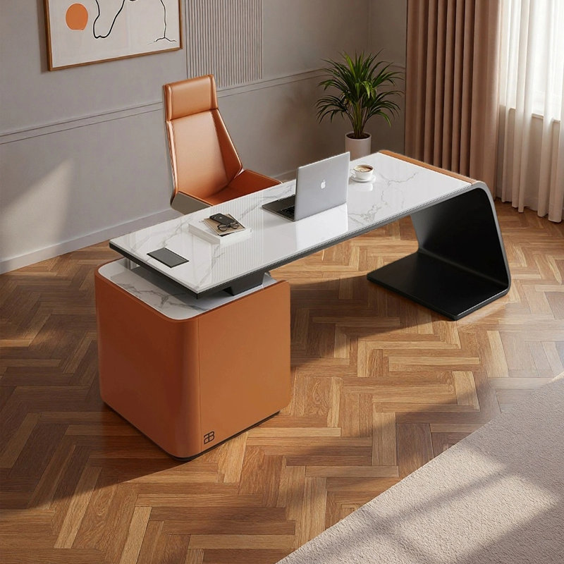 Bureau peint à l'italienne, H 29,53 po x l 55,12 po x P 27,56 po