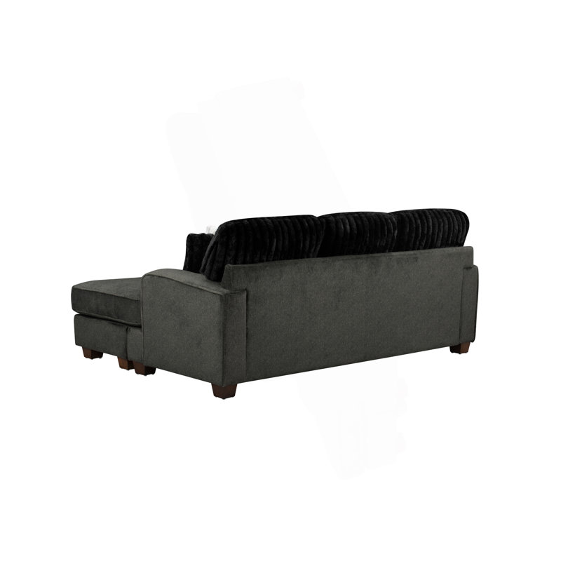 Coussins réversibles Modern, Gris foncé