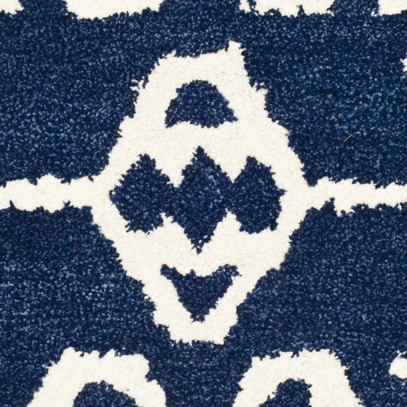 Kouerga bHand Tufted Wool Ikat Rug, Square 5'