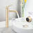 Tall Bathroom Sink Lavatory Faucet - In For Brushed Gold Scheme One Hole Modern-124831523