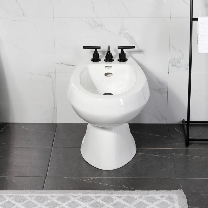Robinet de bidet à poignée verticale Kingston, Noir mat