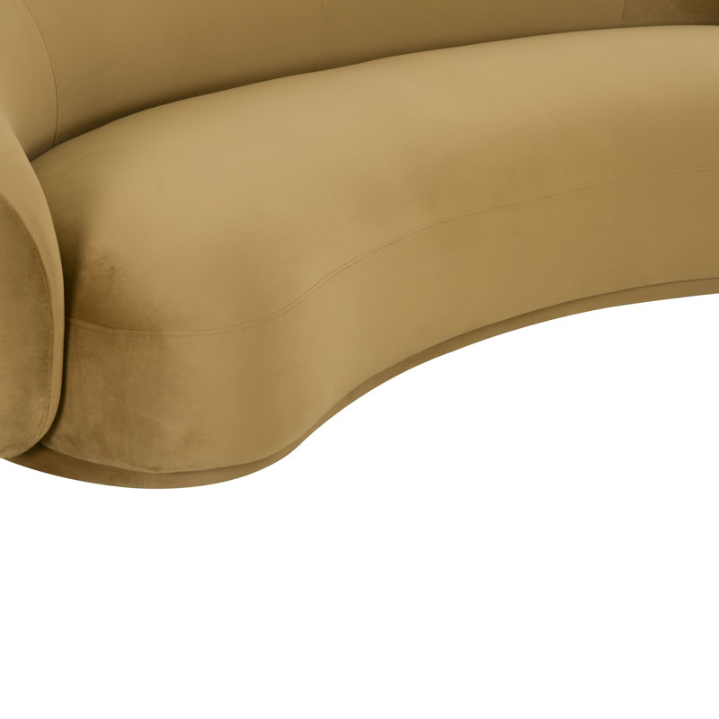 Tov Furniture Kendall Cognac Velvet Sofa, Brown Velvet