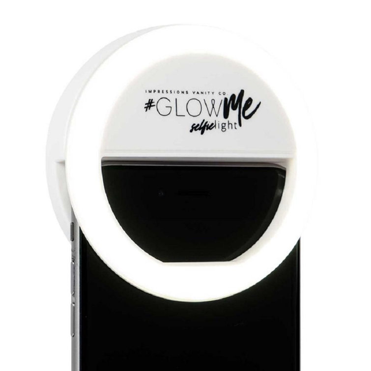 GlowMe 1.0 LED Selfie Ring Light for Smart Phones, Round LED Lights with Compact Mirror