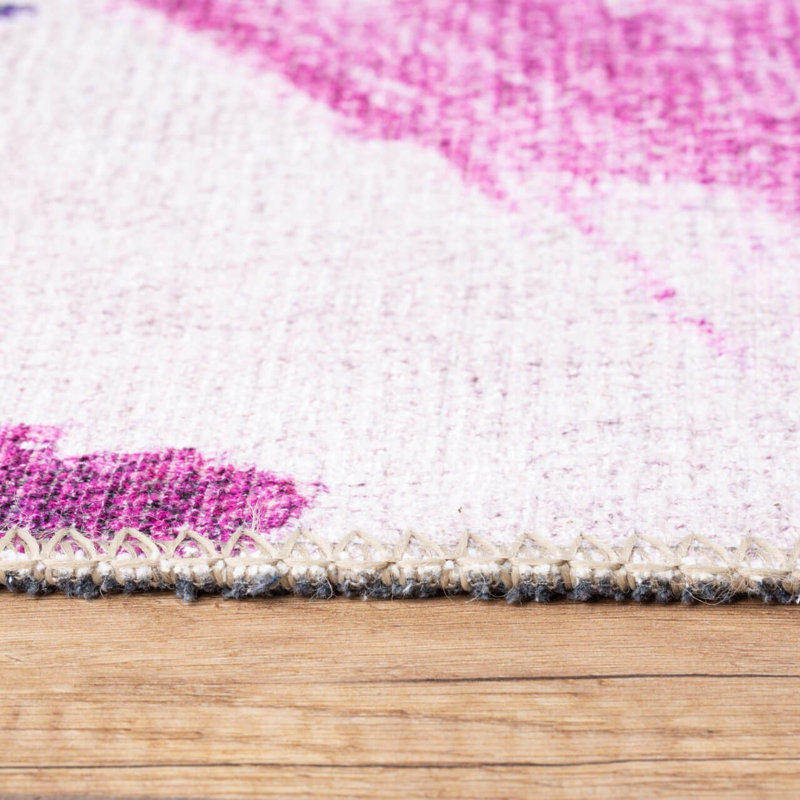 Premium Machine Washable Carpet, 4.6 x 6.2 Feet, 100% Polyester, 1850 g/m² | Pile Height: 0.2 Inches | Eco-Friendly Recycled Poly Cotton Underside | Perfect for Living Room, Bedroom, and High-Traffic Areas