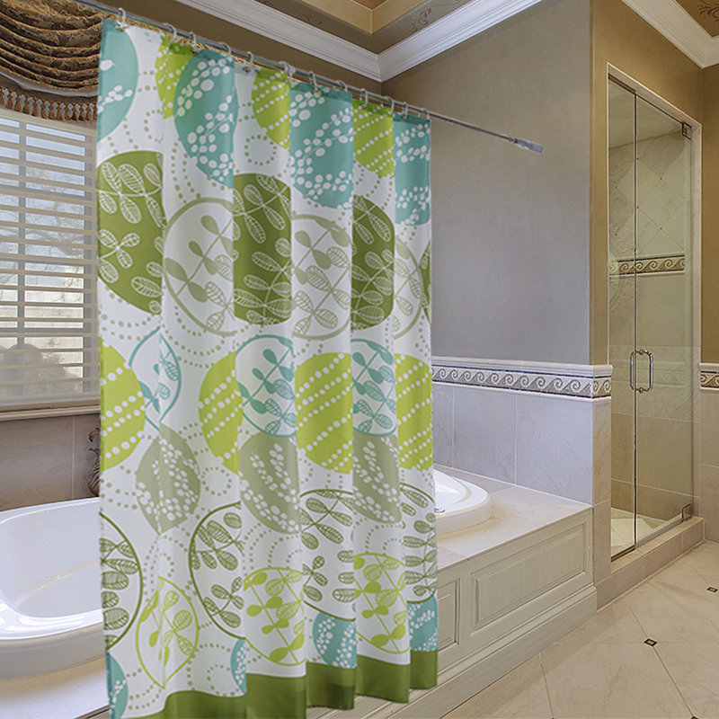 Polyester Shower Curtain With Hooks