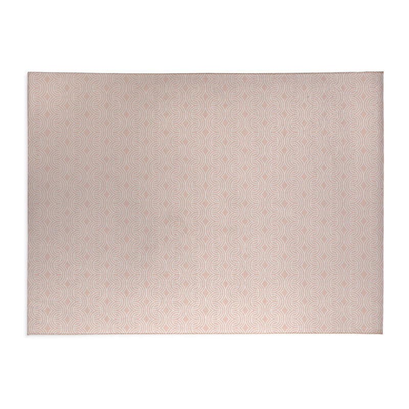 Child Lock Lightweight Non-Slip Kitchen Mat, Rectangle 5' x 7', Pink