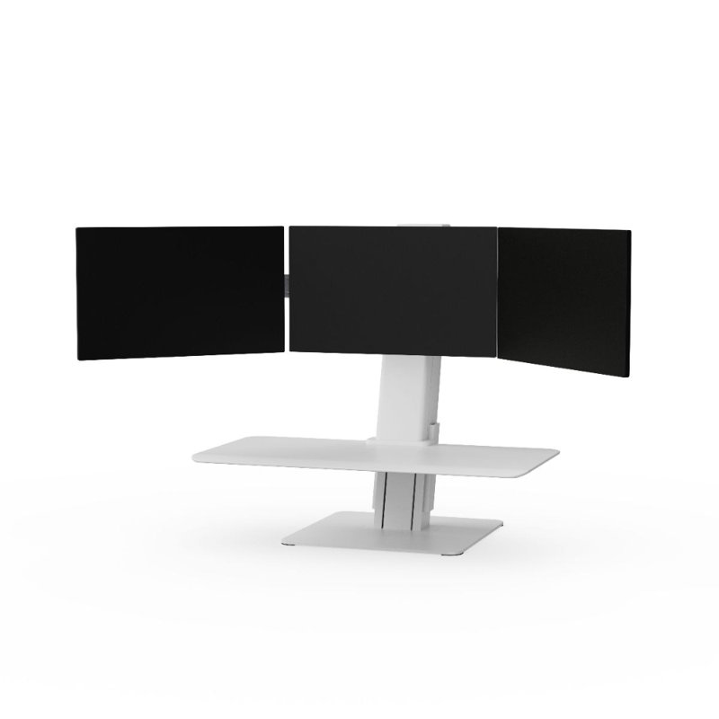 Quickstand Eco Triple Monitor Stand In White, White