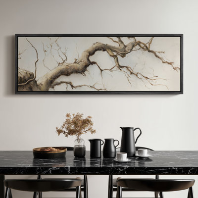 Natural Tree Trunk and Branch Study for Living Room or Study Room Print Wall Art