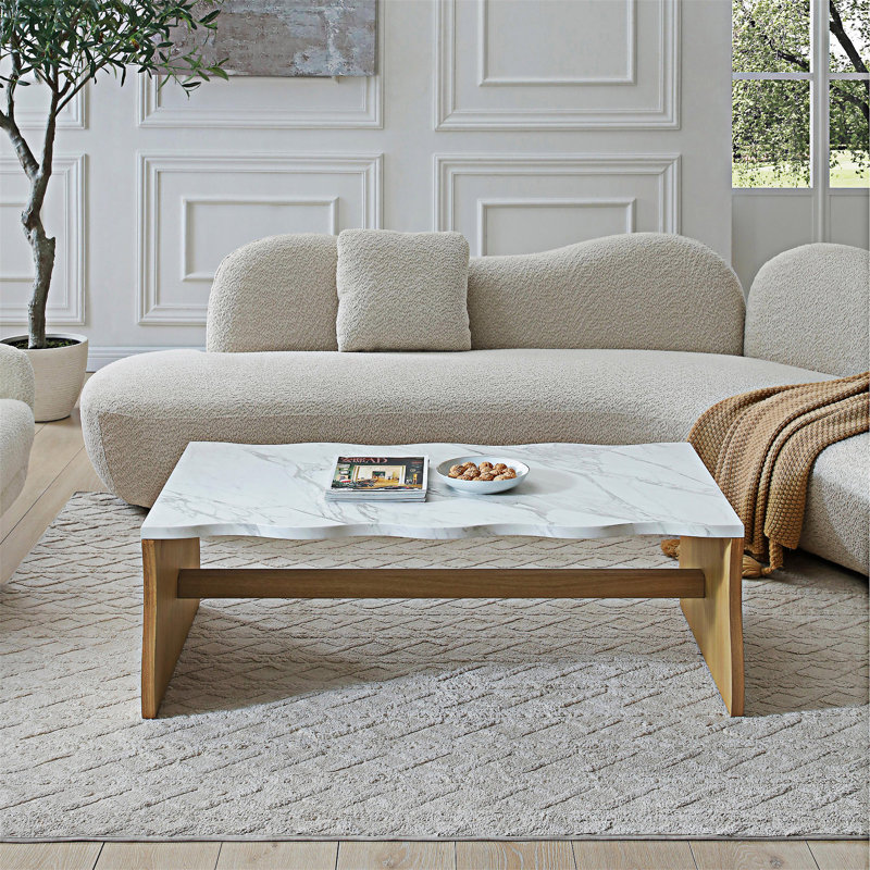 Table basse en bois, Bois naturel