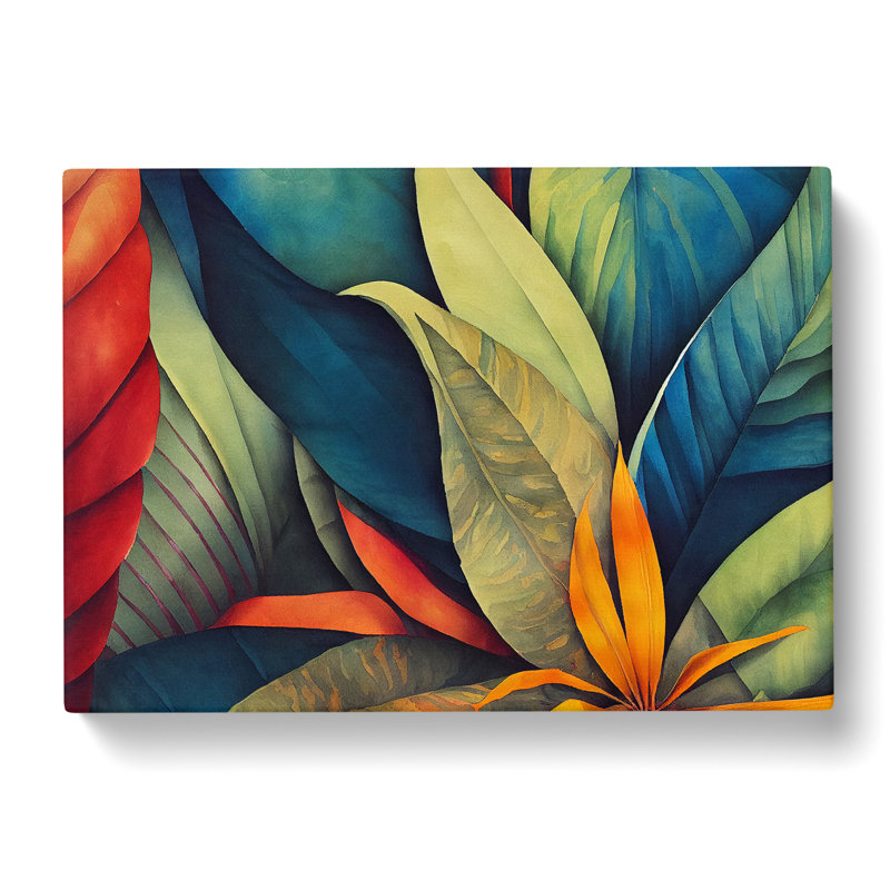 Jungle Flowers - Wrapped Canvas, 50cm H x 76cm W x 3cm D