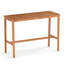 Table en bois d'acacia de 54 po x 22 po à hauteur de comptoir avec repose-pieds à lattes