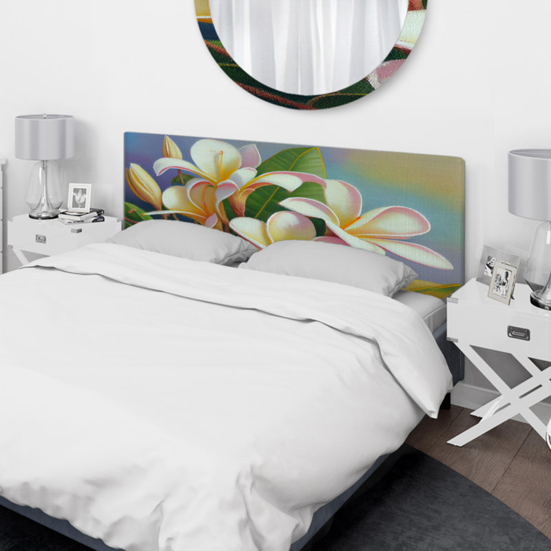 Nabl - Tête de lit tapissier à motif floral, Grand