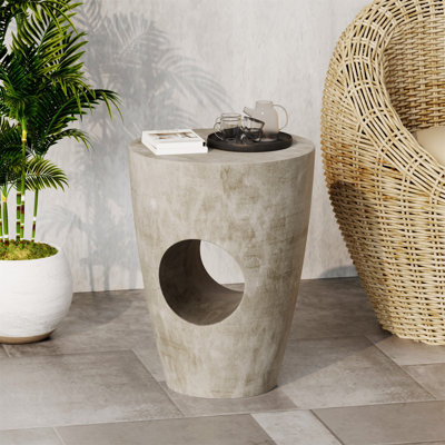 Belmin Round Outdoor Side Table , 14.5'' in. W 14.5'' in. D