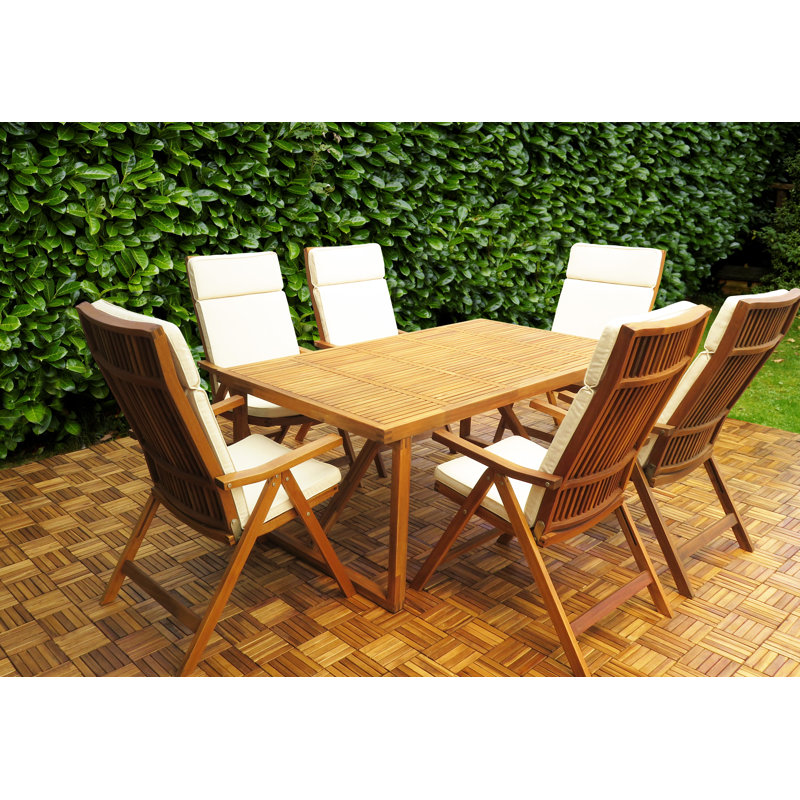 12 po X 12 po Carreaux de terrasse en acacia, paquet de 10, teck doré