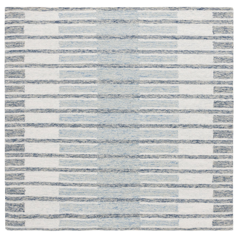Tapis ivoire / bleu Ebony 812, Carré 6 pi