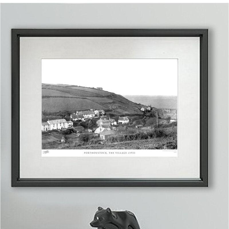 Porthoustock, The Village C1933 - Single Picture Frame Print, 60cm H x 80cm W x 2.3cm D