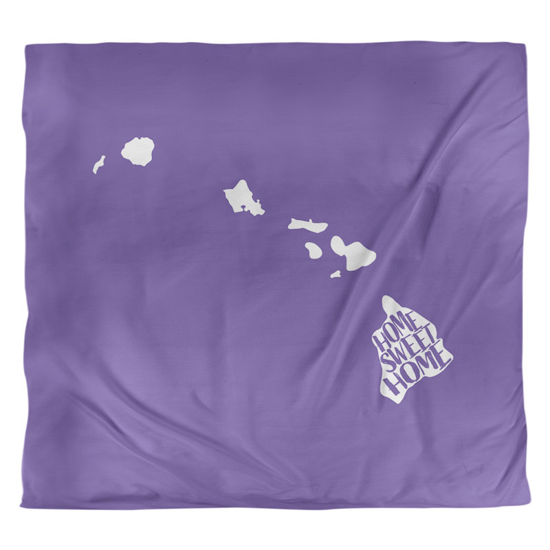 Housse de couette à la maison en hawaii doux, Polyester brossé, Housse de couette pour très grand lit, Mauve