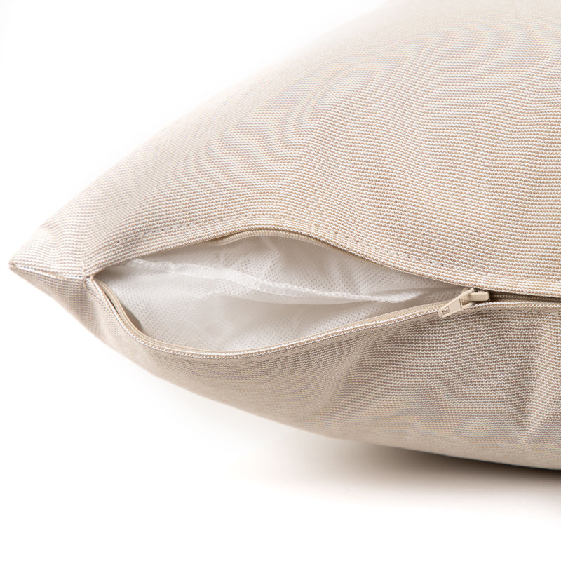 Coussin carré intérieur / extérieur Soleil, Beige