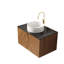 Meuble-lavabo mural 30 po avec lavabo, meuble-lavabo mural moderne en contreplaqué avec portes doubles, comptoir en pierre frittée et lavabo rond en céramique