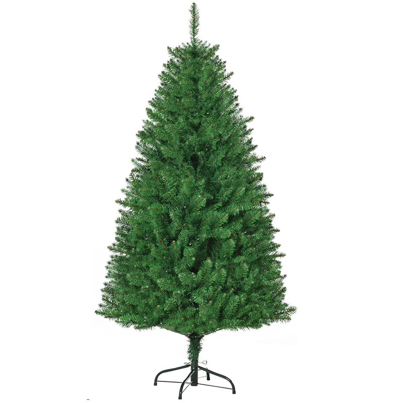 5ft Green Pine Cashmere Christmas Tree with 150 LED Lights