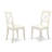 7 Piece Dining Table Set consists of an Oval Dinner Table with Butterfly Leaf and 6 Faux Leather Dining Room Chairs, Linen White-844649420-849590731-935629899