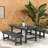 Julian High Density Polyethylene Outdoor Dining Stool 4-Piece Set