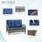Mertis 2 Pieces Rattan Patio Conversation Set with One Seat & One Table-810420900