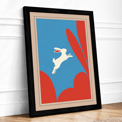 Leaping Hare Modern - Framed Print