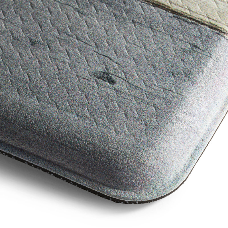 Cozy Living Grey and Beige PVC Anti-Fatigue Kitchen Mat