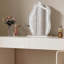 Coiffeuse avec miroir lumineux, 4 tiroirs, 1 chaise